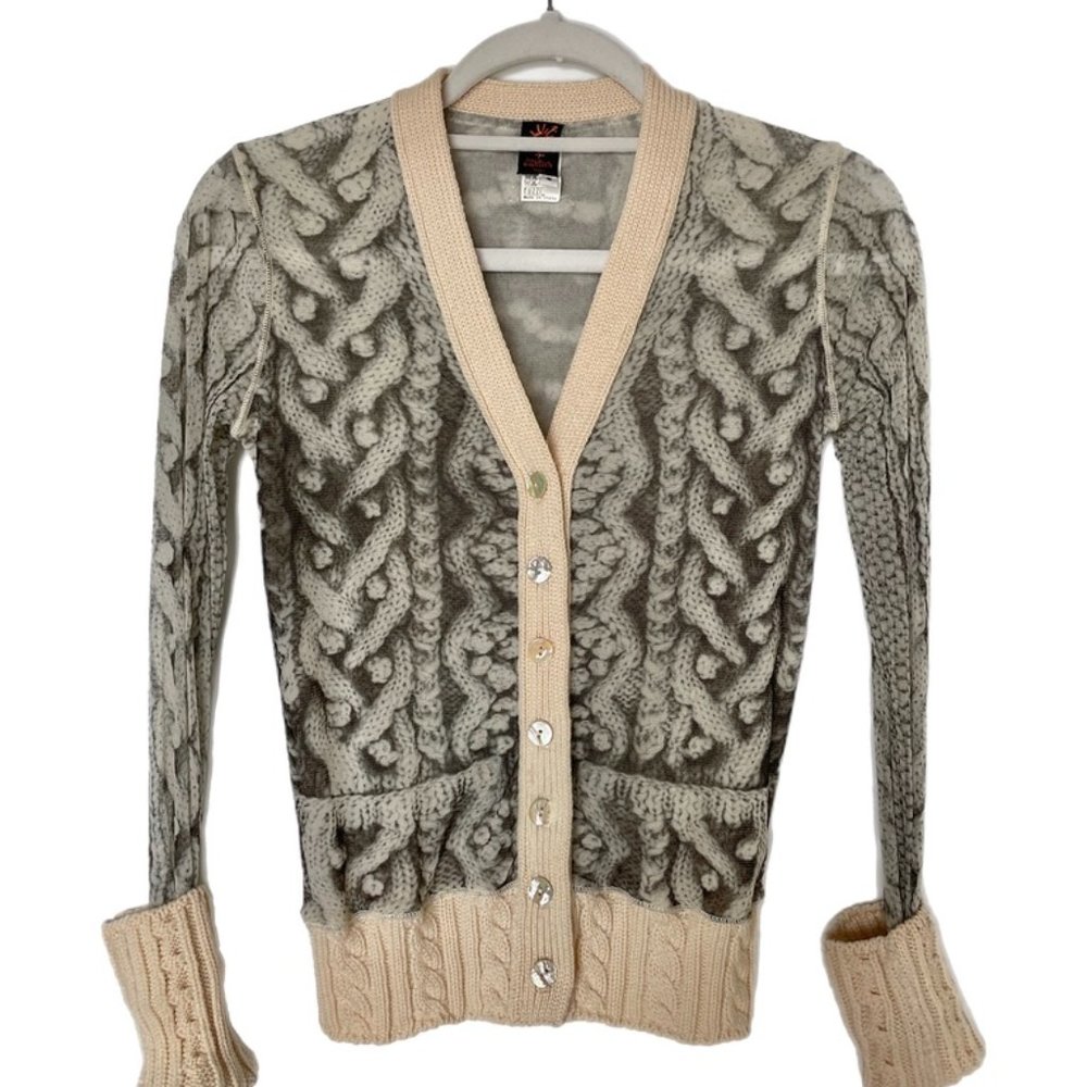 jpg jean paul gaultier mesh cardigan vintage